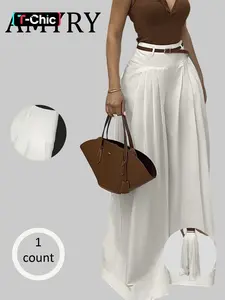 Women's Wide Leg Bottom Summer New Fishbone High-End Straight Casual Loose Long Pants Spring Autumn Fashion Women's Trousers