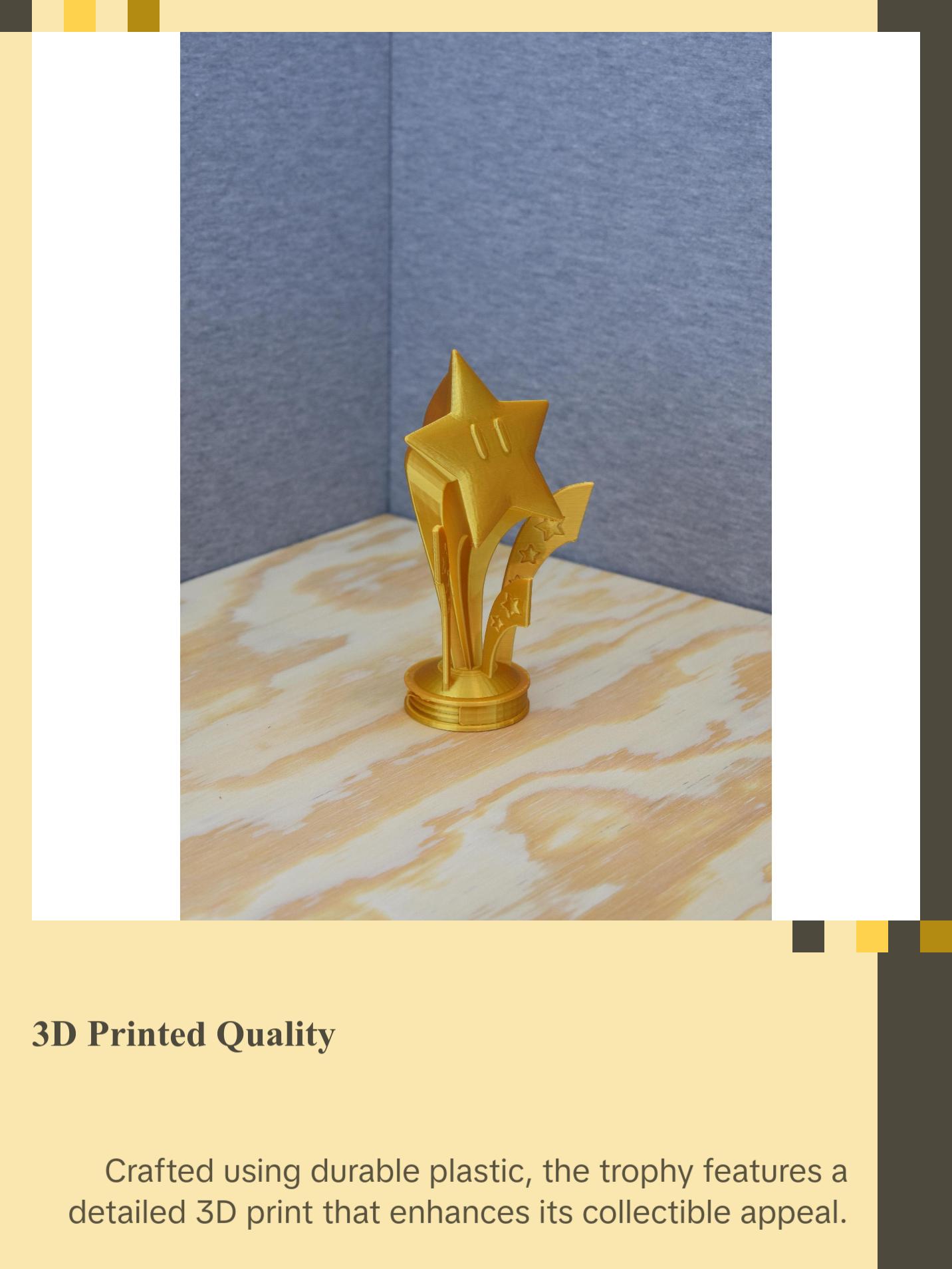 Mario Kart Star Cup Trophy - The Perfect Trophy Award for Any Mario/Nintendo Fans