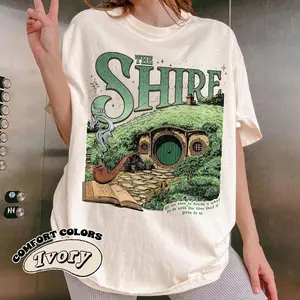 The Shire LOTR Comfort Colors Shirt For Fans | Fantasy Book Lover T Shirt | Funny Second Breakfast Tee | Gift For Book Lover