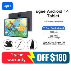 UGEE UT3 14.25" Standalone Digital Graphic Tablet - 8GB+256GB, No Computer Required, 2400 Ultra HD Full-Laminated Nano Matte LCD Surface, Android 14 OS, 10000mAh Battery, 27W Fast Charging, Built-in U-Pencil Drawing Stylus, Wireless Graphics Tablet,summer