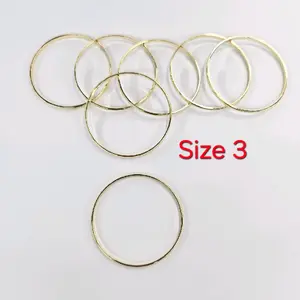 Set 7 pcs Bangle Bracelet for Kids Goldfield             Diameter 2.00                                                         Size 3                                                           Wide 2.00 MMSet 7 pcs Bangle Bracelet for Kids Goldfield
