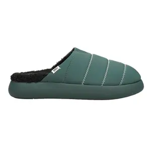 TOMS Womens Alpargata Fuzzy Mallow Mules Flats Casual - Green