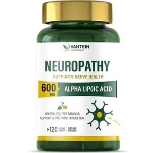 Capsules for VANTEIN Neuropathy Support - 600mg Alpha Lipoic Acid & Targeted B Vitamin Formula, 120 Nerve Health in Hands, Feet & Legs, Peripheral Nerve Comfort & Antioxidant Protection