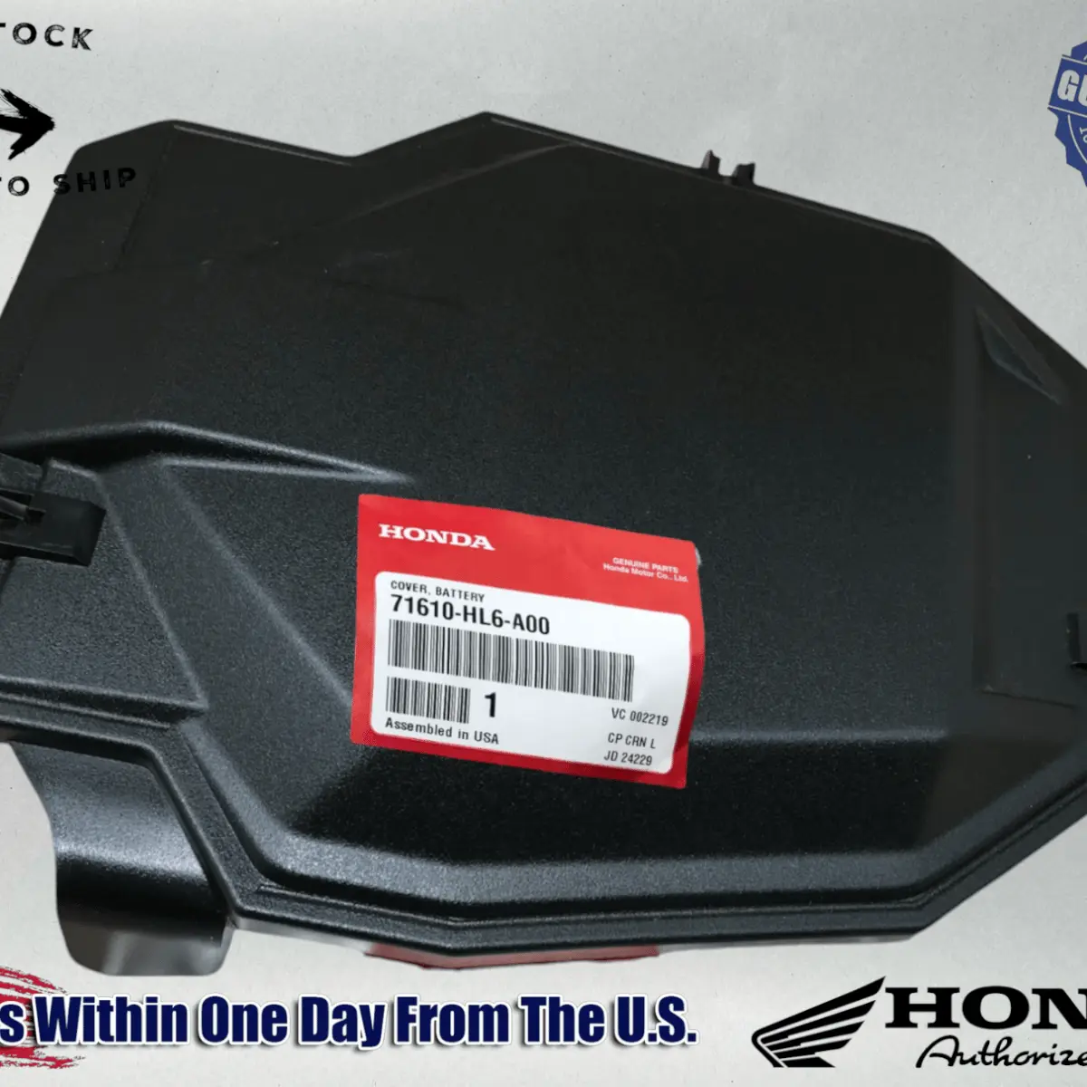 Honda OEM BATTERY COVER 2019-2024 TALON 1000 71610-HL6-A00