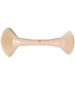 Flawless Finish Sculpt & Set Duo Fan Brush for Makeup Self Tan & Skincare Application Dual Ended Soft Firm Bristles