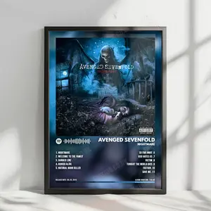 Avenged Sevenfold "Nightmare" Album Cover Poster - with Complete Tracklist - NO FRAME