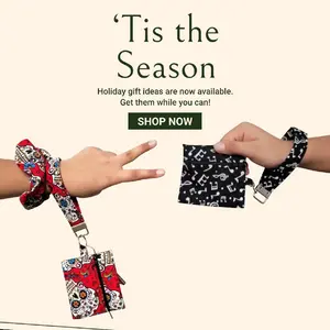 Women's Wristlet and Keychain Wallet Set