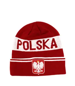 Polska Beanie Red With Polish Eagle Embroidered Logo