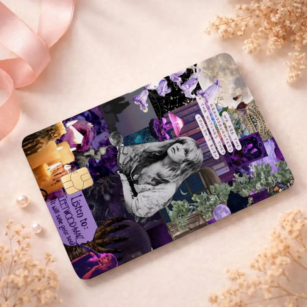 Stevie Nicks Fleetwood Mac Credit Card Decal Sticker, Don't Be A Lady Be A LegendPremium Matte Vinyl Card Skin Cover, Witchy Bohemian Gift for Music Lover