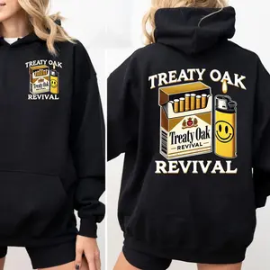 Treaty Oakk Revival 2 Sided Hoodie, Vintage Country Music Shirt For Men & Women, Festival Streetwear, Concert Outfit Gift For Fan, Unisex Sweater Pullover Tee sweatshirt