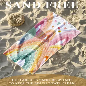 1PC Ultra Soft Quick-Dry Absorbent Beach Towel, Essential for Summer Holidays, Outdoor Oversized Thickened Beach Mat, Polyester Multicolor Solid Lightweight Portable Travel Picnic Mat, Beach Sun Protection Bath Towel