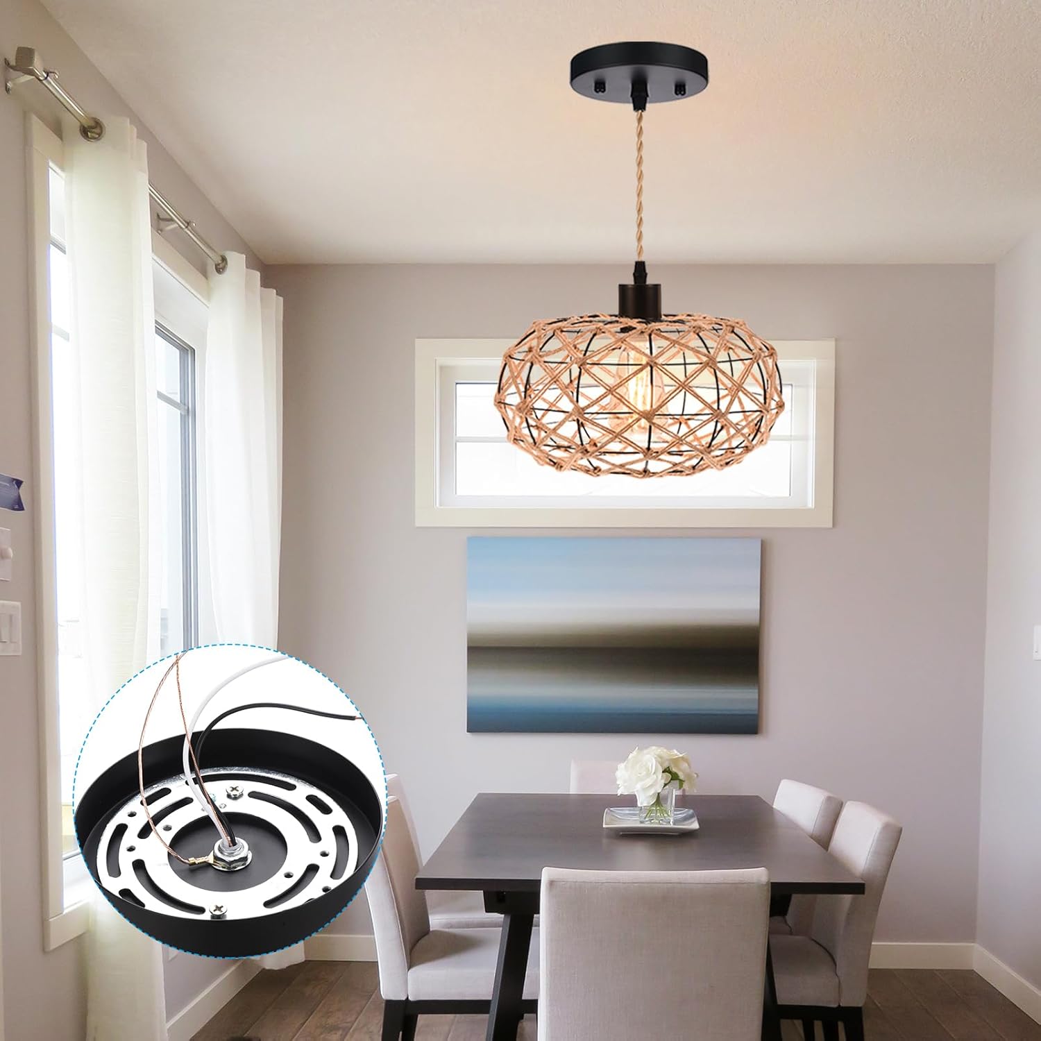 Bare Copper Ground Wire, 18 Gauge 50 Feet Solid Braided Copper Cables Electronic Wire Grounding Conductor Stranded Metallic Wire for Lamp Electrical Equipment