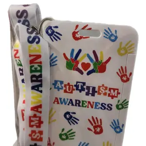 Autism Landyards with ID Badge Holder "AUTISM AWARENESS "
