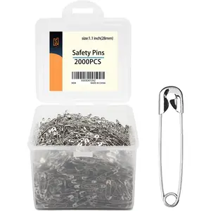 2000 count -  Safety Pins, 1.1 inch 28mm, Extra , Multi-purpose