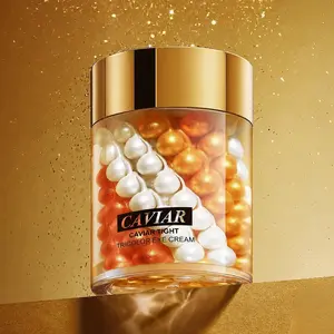 Caviar Essence Cream 60g - Moisturizing & Hydrating Care For Women, Korean Moisturizer Anti Aging, Tightening & Lifting Gel Lotion Reusable Eye Patches (1PCS)