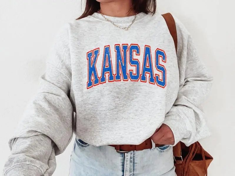 Kansas Sweatshirt, Kansas Crewneck, Oversized Kansas Sweatshirt, Vintage Kansas, Retro Kansas Shirt, Kansas Shirt