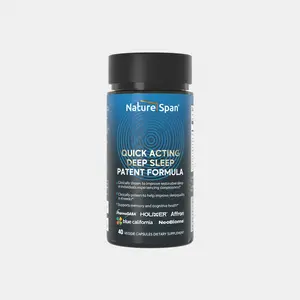 NatureSpan Deep Sleep Capsules | Melatonin-Free Sleep Aid | Fast Acting Calm & Relax Support | With GABA, Saffron, L-Theanine | 40 Veggie Capsules