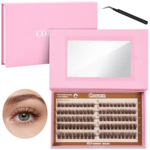 Brown Lash Clusters Kit – Natural, Cat Eye & Fluffy Styles, Easy to Apply #Summervibes