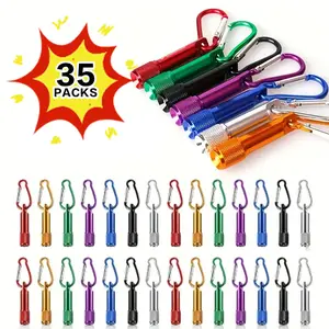 35pcs Durable Aluminum Alloy Mini design Keychain Flashlight - Ultra-Portable, Water-Resistant, Energy-Efficient Light for Outdoor Travel, Camping