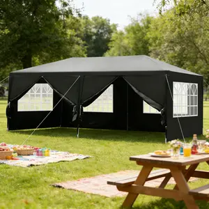 10'x20'/30' Outdoor Canopy Tent, Party Tent w/Removable Sidewalls, Event Tents for Parties, Outside Waterproof Wedding Canopy for Holiday
