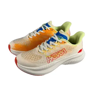 Lightweight Cream Orange Gradient Knit Mesh Low Top Cushioned Running Sneakers Red Non Slip Traction Outsole Comfort Athletic Shoes For Men Women Teen Gym Marathon Outdoor Spring Daily Commute Wear