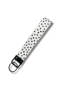 Spotted Cream Key Fob