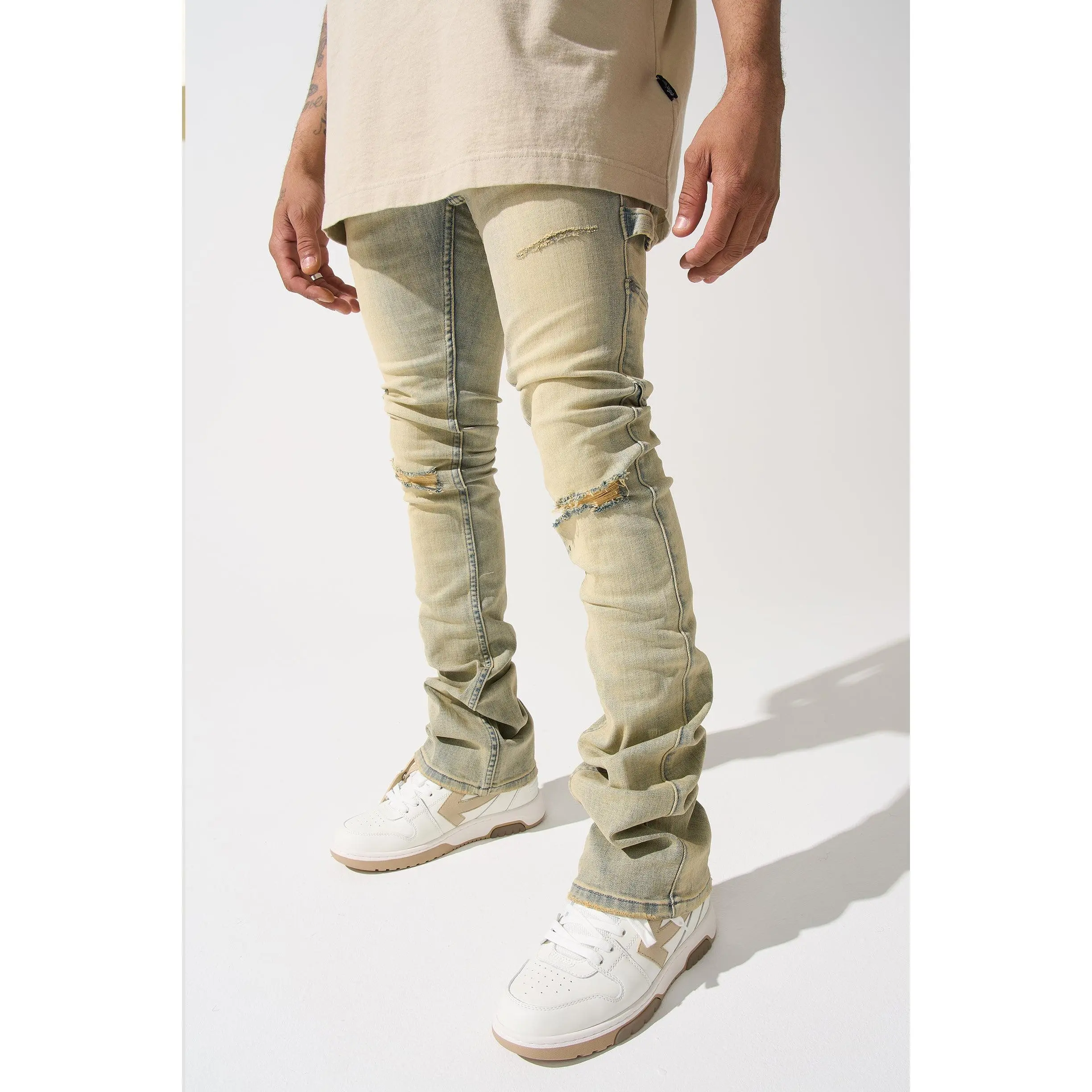 "CEDAR" Stacked Jeans