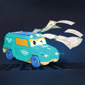 Electric Car Toy, 1 Set Creative Banknote Spray Money Car, Novel Lighting Electric Toy, Children's Toy, Birthday Gift for Boys & Girls
