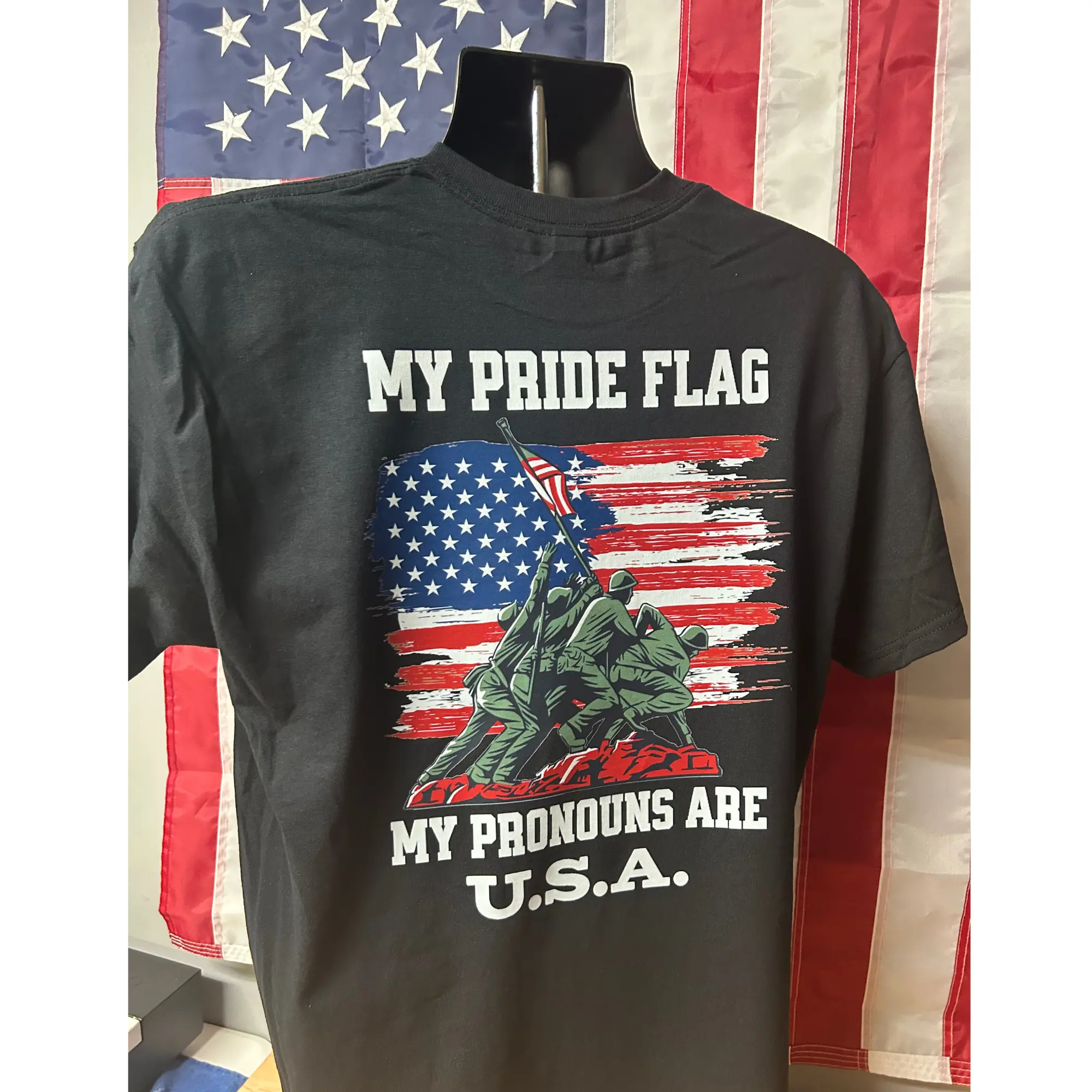 MY PRIDE FLAG MY PRONOUNS ARE USA T Shirt