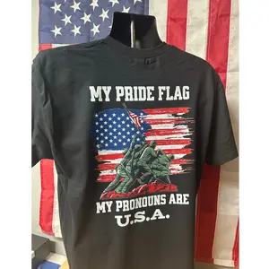 MY PRIDE FLAG MY PRONOUNS ARE USA T Shirt