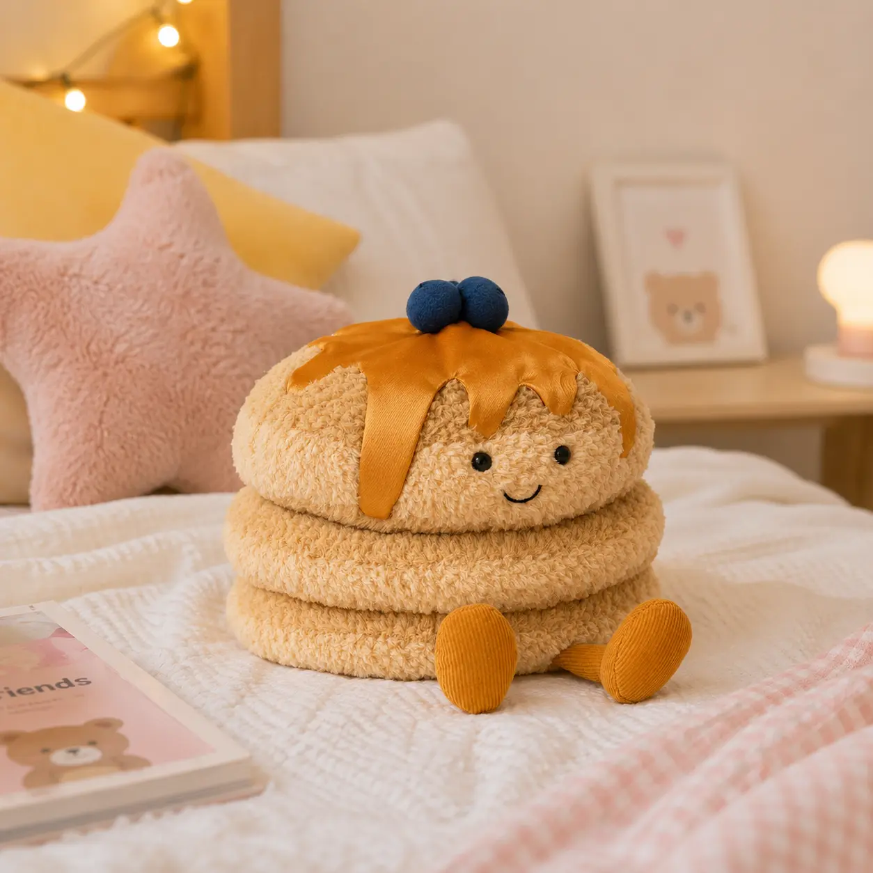 JELLYCAT Pancake Stuffed Plush – Cozy Food Plushie with Smiling Face