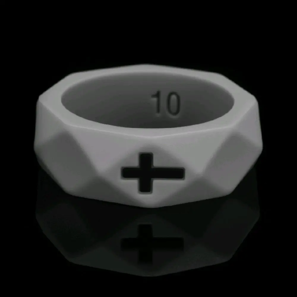 Gemvius Grey Faith Ring - High Quality Silicone - Extreme Durability - Ultra Comfort - Active Lifestyle