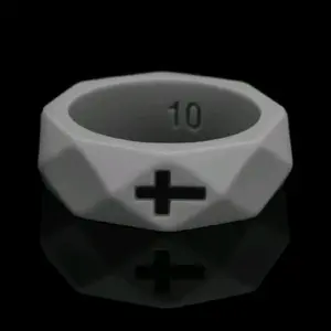 Gemvius Grey Faith Ring - High Quality Silicone - Extreme Durability - Ultra Comfort - Active Lifestyle