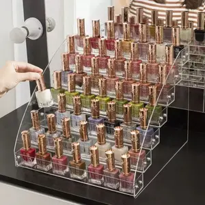 Seven-Layer Multi-Functional Storage Rack, Stackable Display Organizer for Nail Polish, Toys, Lipstick, Jewelry, Adjustable Tray Holder