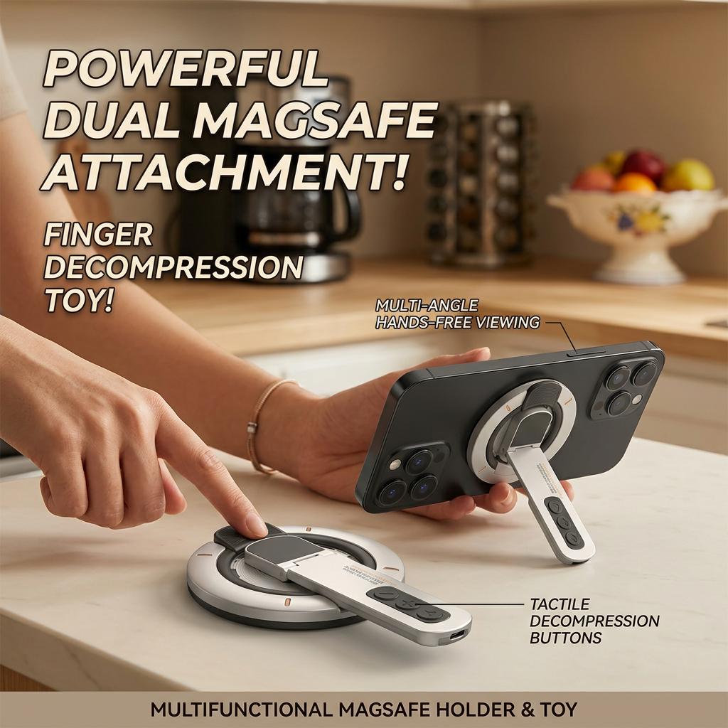 360°Rotation Magnetic Finger Ring Holder Double-Sided Magnetic Phone Grips Stand For  Phone