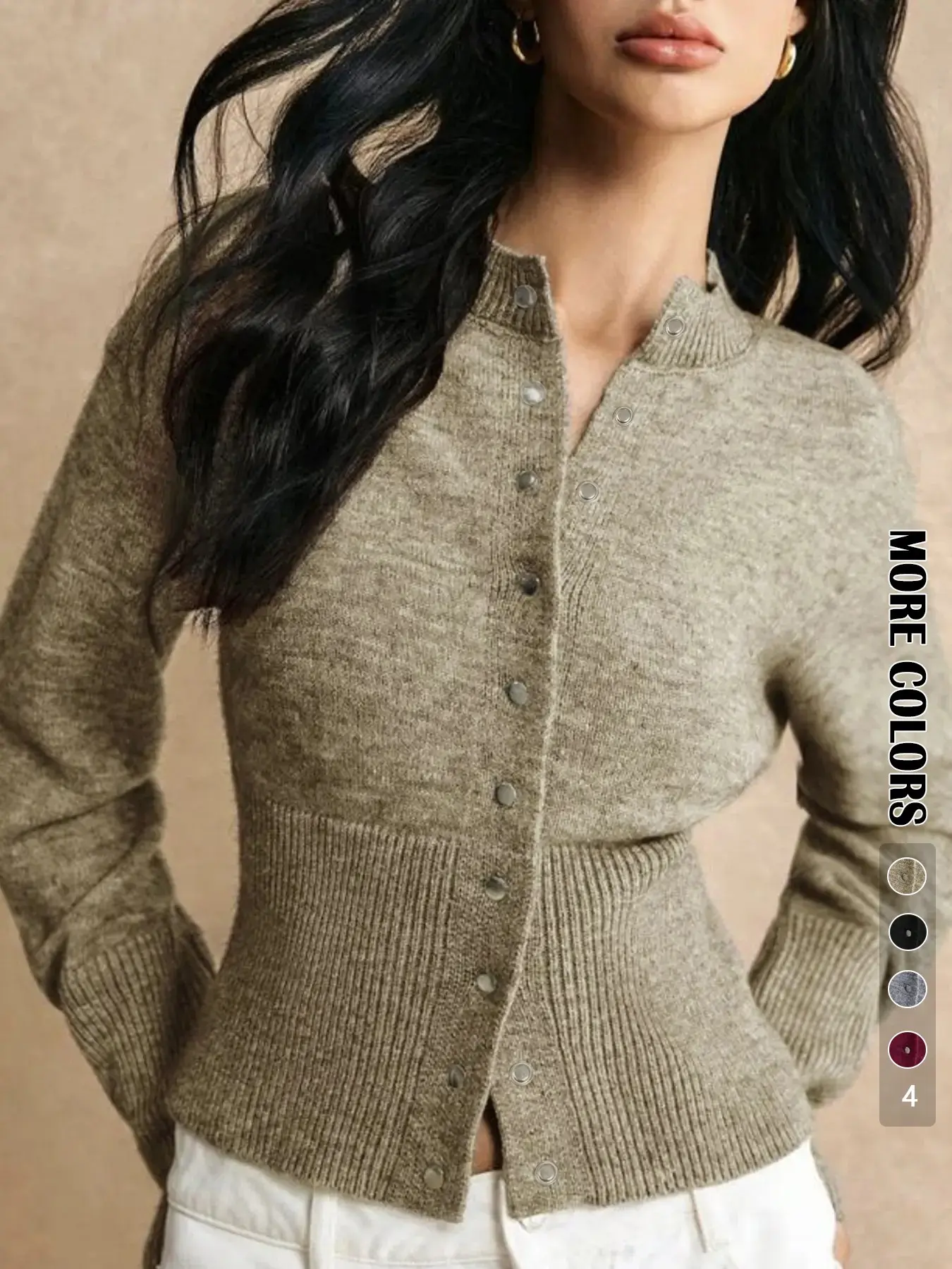 asymmetric button cardigans - TikTok Shop
