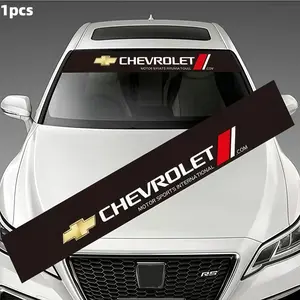 1 Pcs Car Front Windshield Sticker, Customizable Decal for Chevrolet Models, Automotive Exterior Decoration, Unique Vehicle Accessories