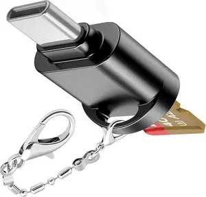 USB C SD Card Reader for Android Phone, Camera, Laptop with , Mini Metal Type-C Card Reader (Black) USB C SD Card Reader for Android Phone, Camera, Laptop with , Mini Metal Type-C Card Reader (Black)