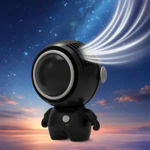 Hands Free Mini Fan Astronaut Shape Personal Portable Fan Rechargeable Battery Operated Small Bladeless Cooler for Travel Sports Outdoor Indoor Use Kids Adults Gifts