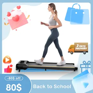 Walking Pad with Incline, Under Desk Treadmill for Home Office, 2.5HP Portable Treadmills with Panel & Remote Control, 4 in 1 Walking Running Machine Manual Incline, Compact Treadmill 265LB Capacity