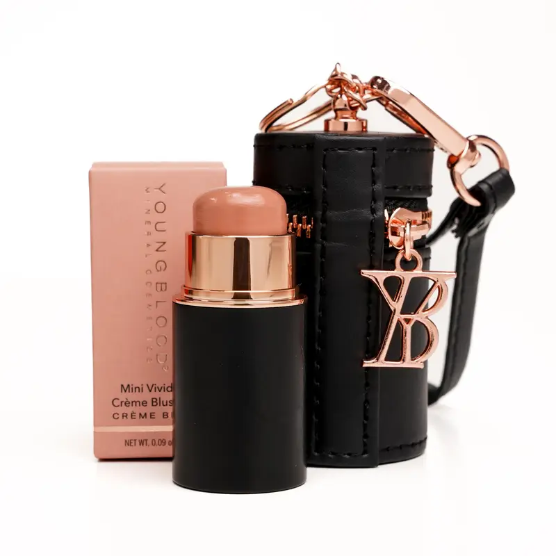 YB Mini VividLuxe Crème Blush Stick - Crème Brûlée | Hydrating Cheek & Lip Color | Creamy Texture and Radiant Finish | Clean Ingredients | Multi-Use Makeup | 8 Vivid Shades
