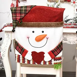 Christmas Chair Covers,Christmas Themed Back Covers for Dinning Room, Christmas Chair Covers, Cute Santa Chair Cover Party Chair Covers