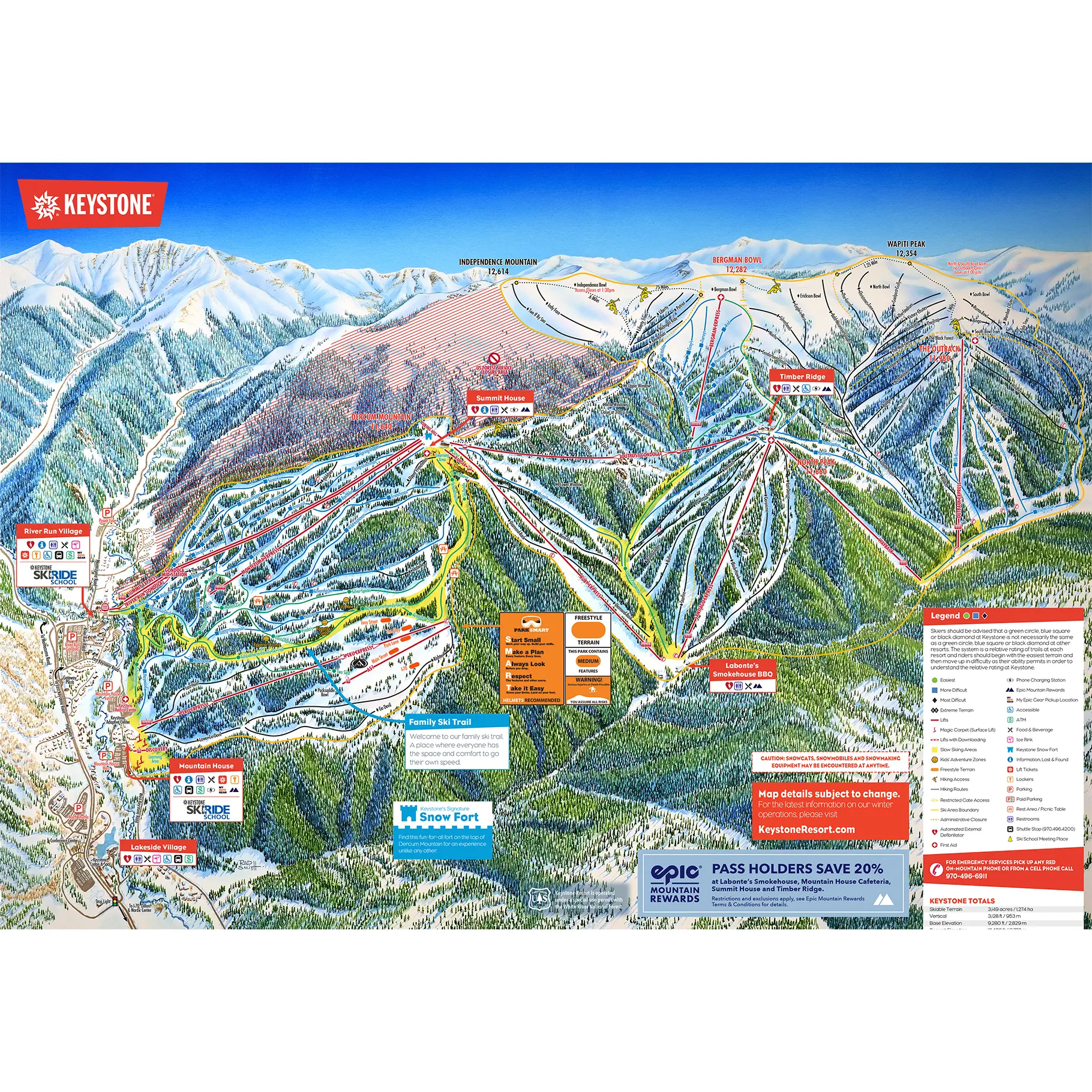 Keystone Ski Map