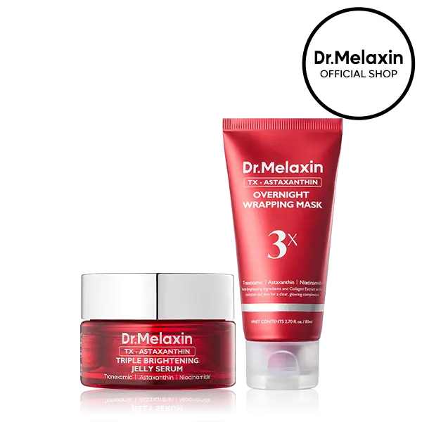 [Dr.Melaxin Official] TX Astaxanthin Glow Wrapping Duo | Tranexamic Acid&Astaxanthin&Niacinamide for Complete Dark Spot Care