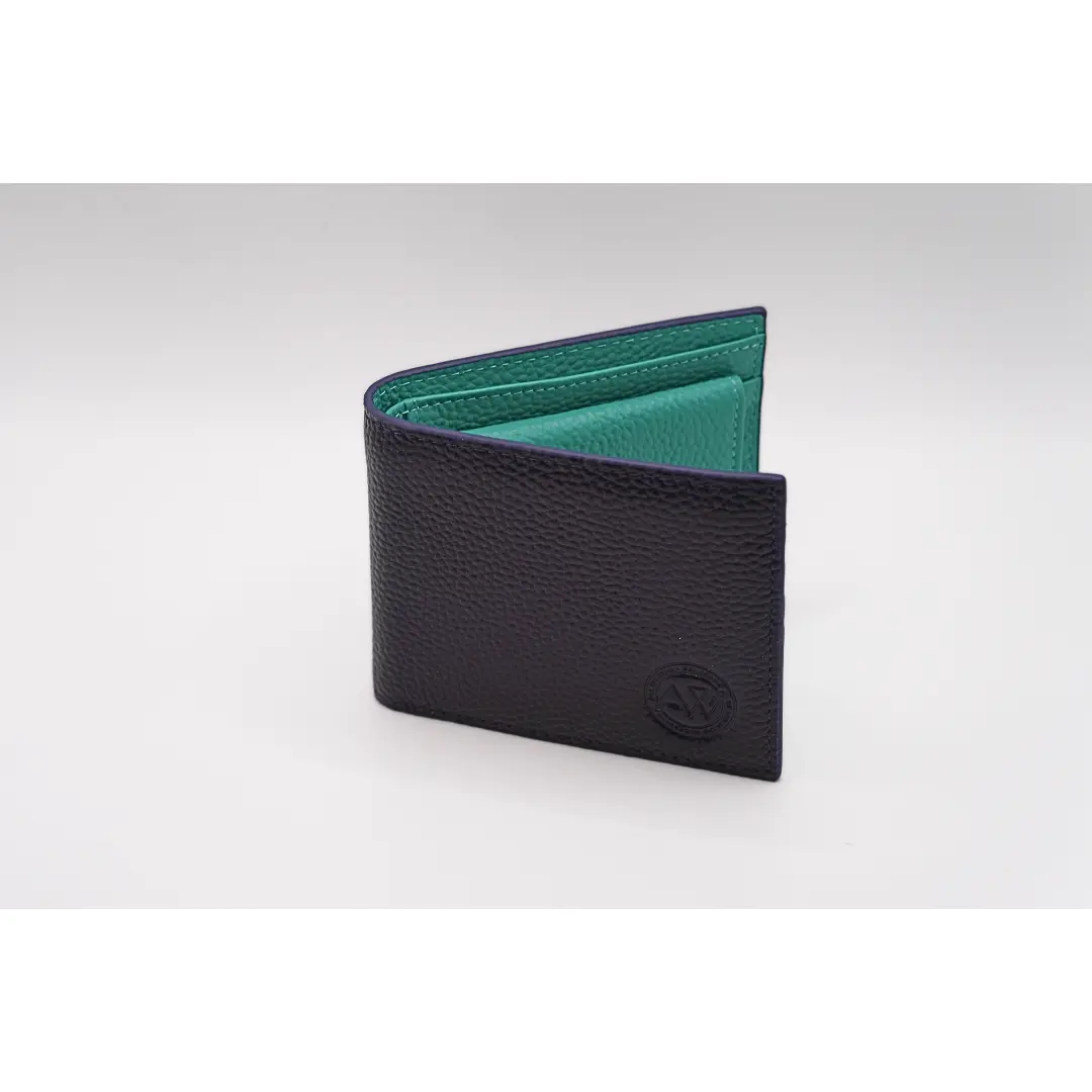 AW Midnight & Teal Bi-fold Wallet