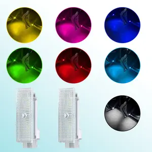 🔥2 Pcs BMW Door Welcome Lights | Compatible with Series 1/3/5/7 / X3/X5/X6, Plug-and-Play RGB Seven-Color Ambient Lights, High-Brightness LED Puddle Lights, Wire-Free Smart Control Modification, Direct Factory Plug-In Without Error Codes