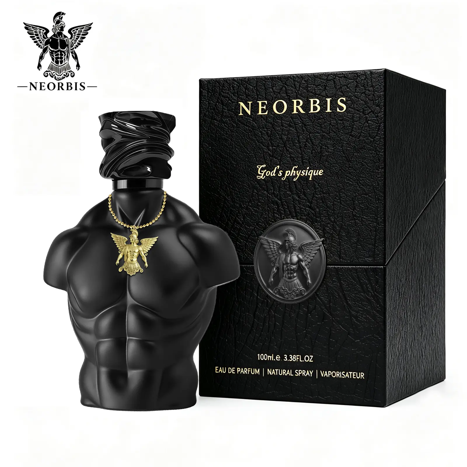 NEORBIS The Scent of Strength Men's Colognes - 100mL EDP Citrus Men's Fragrance with Warm Spice, Sculpted Abs Bottle, Day-to-Night Standout Scent