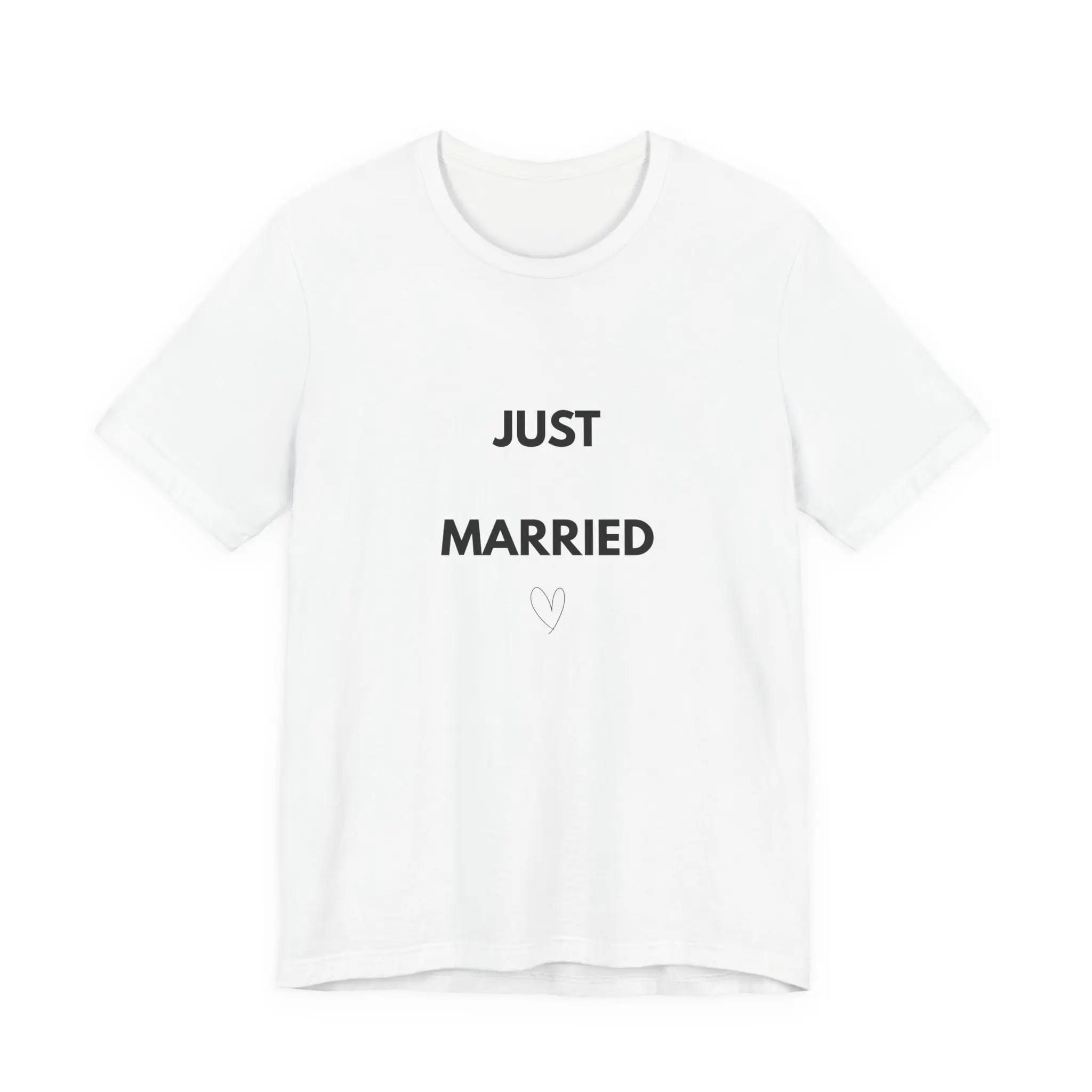 Just Married T-Shirt | Minimalist Wedding Tee, Bridal Celebration Shirt, Honeymoon Gift, Newlywed Gift