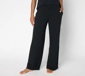 QVC Women's Soft Stretch Wide-Leg Lounge Pants
