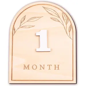 Monthly Milestone, Wooden  Milestone Signs, Monthly Milestone  Discs,  Milestone Discs (Boho)